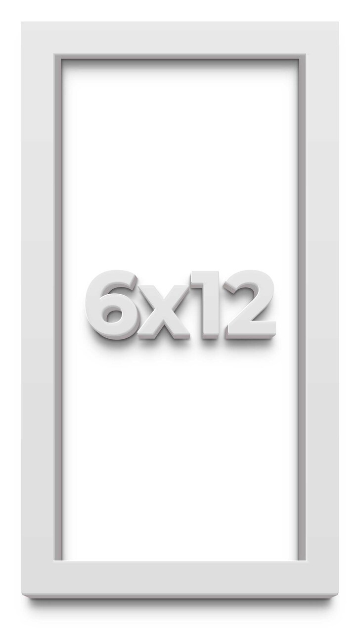 Panoramic Shadow Box 1.5" Depth White Picture Frame - UV Acrylic, Backing, Hanging Hardware